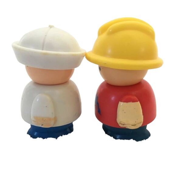 SHELCORE 2 Vintage People Toy Figures Construction Worker Sailor Preschool - Picture 3 of 6